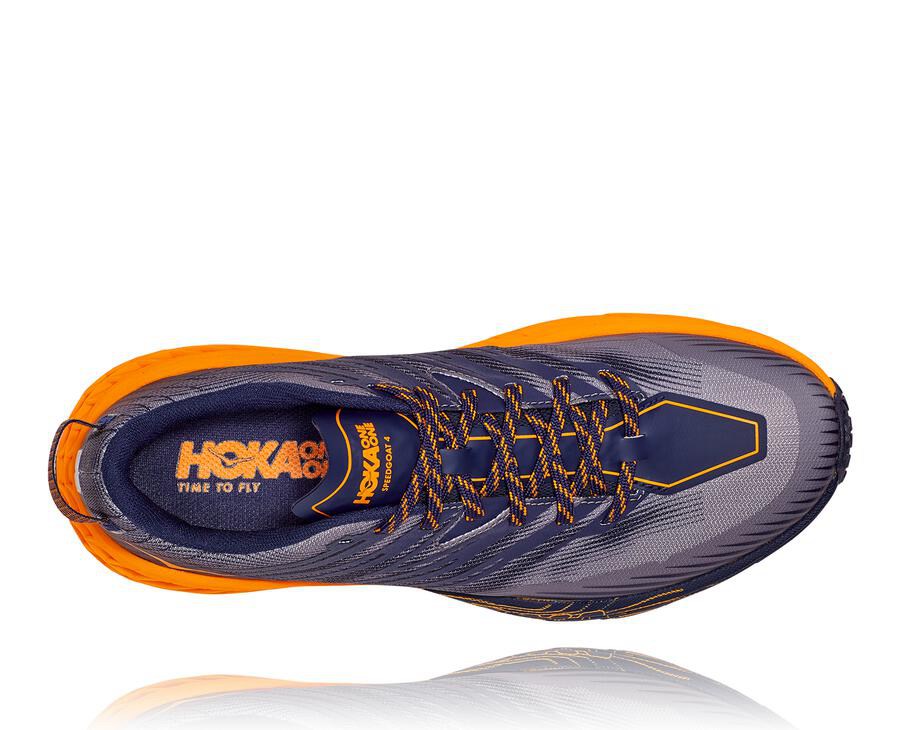 Hoka One One Trainers Mens Blue/Orange - Speedgoat 4 - 47012RWAJ